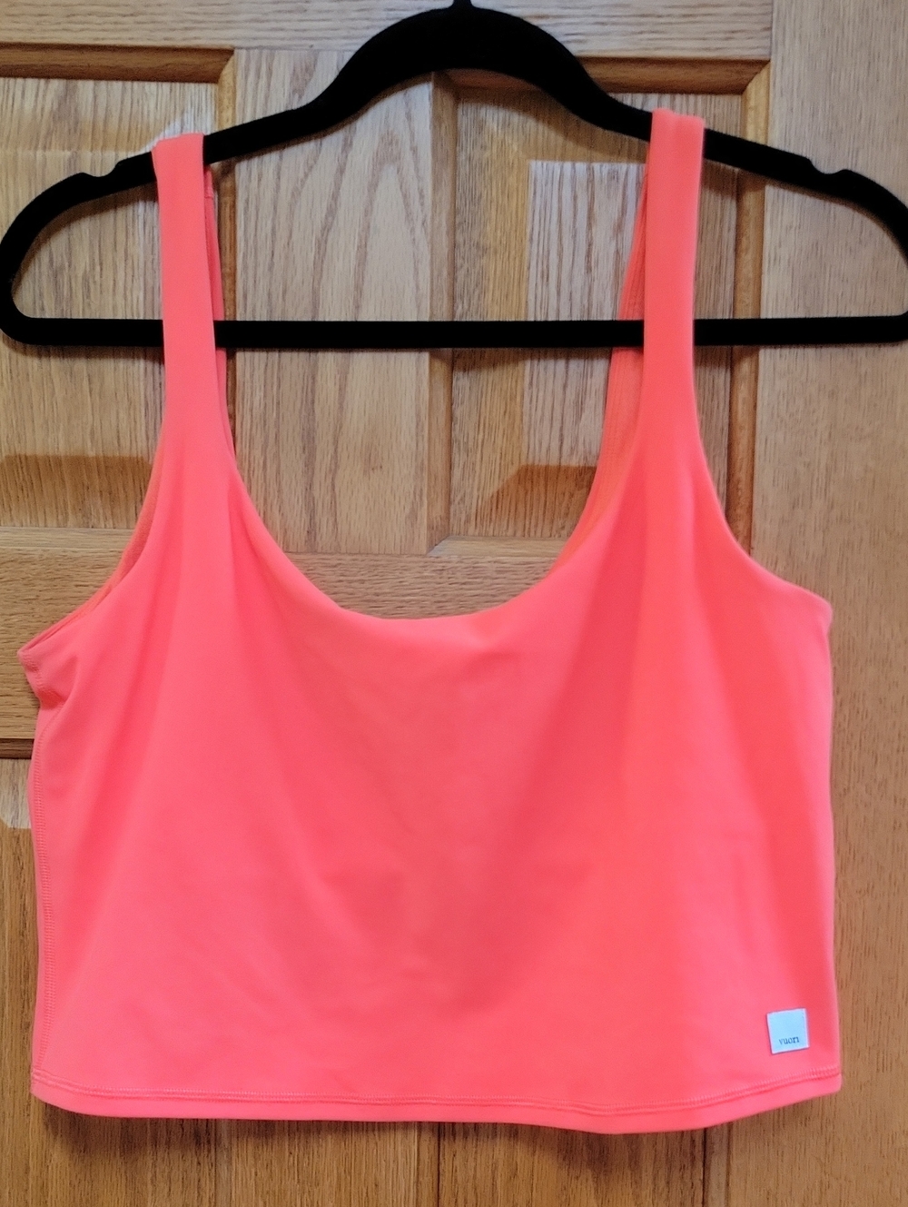 Neon Coral Tank Crop Top - Women
